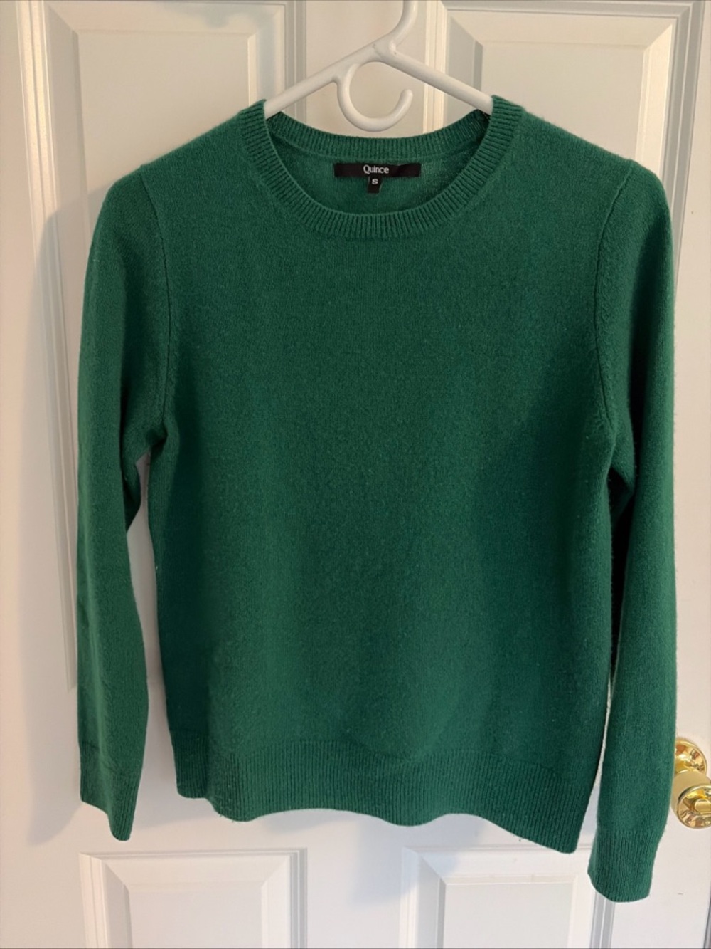 Quince Women's Crewneck cashmere Sweater small green